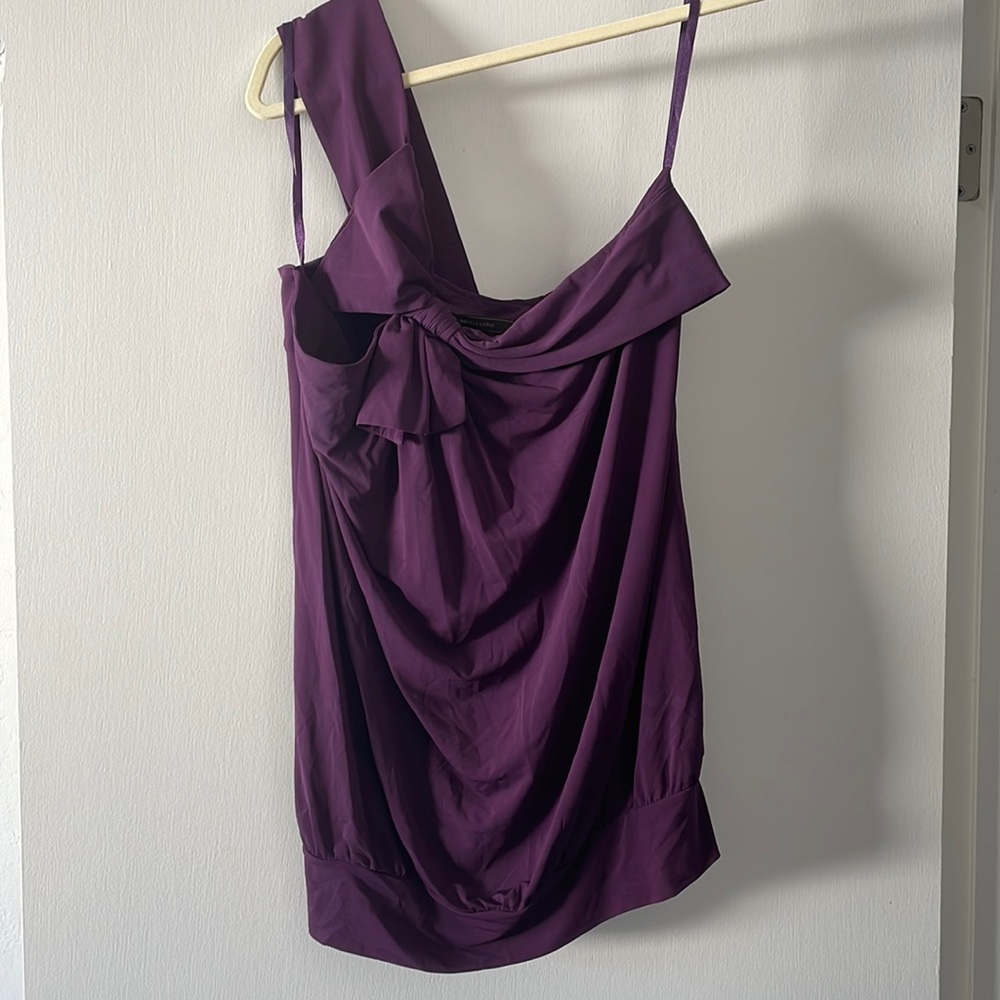 BCGB on sleeve nylon purple top